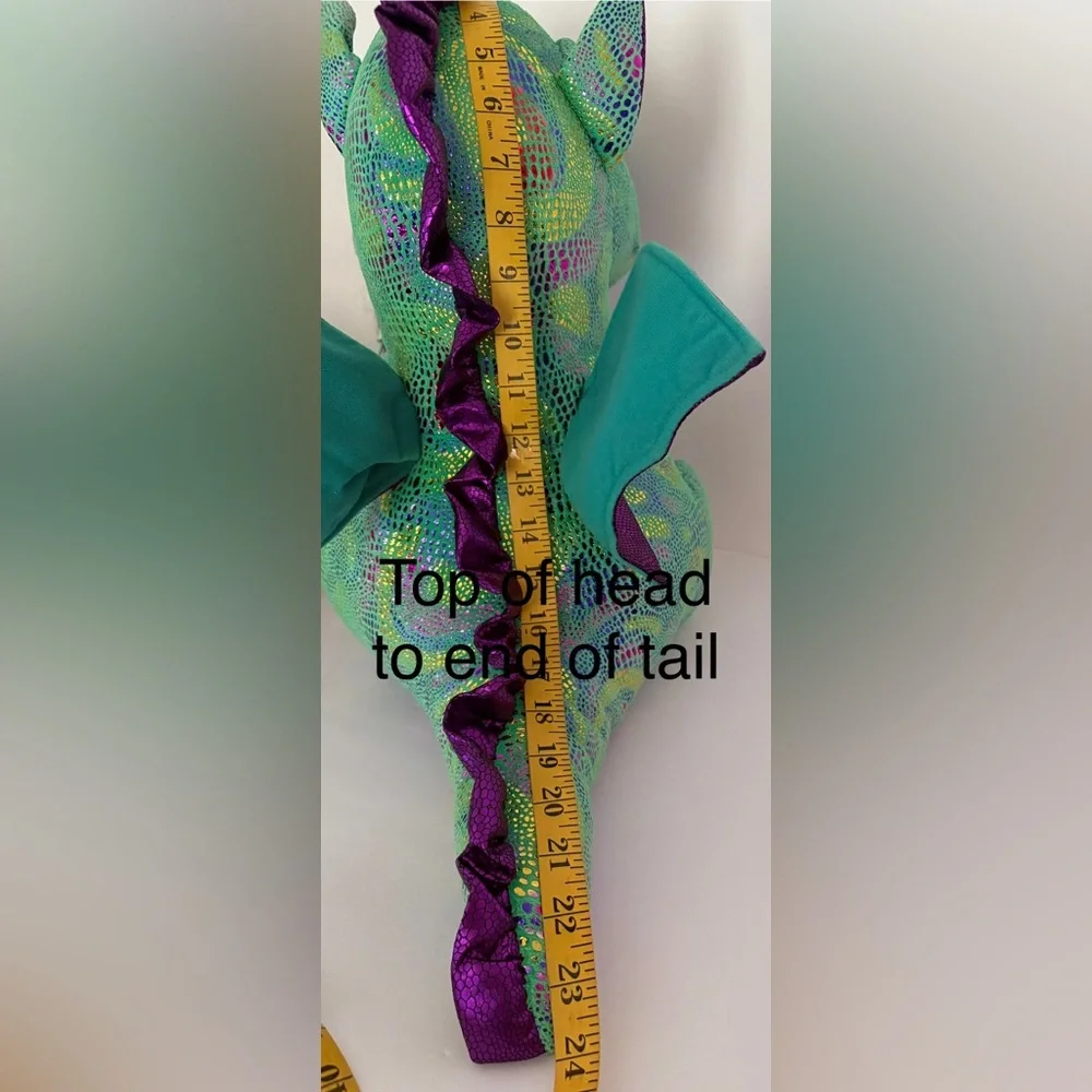 TY BEANIE BOOS CINDER the Multicolor Plush stuffed Dragon Size LARGE